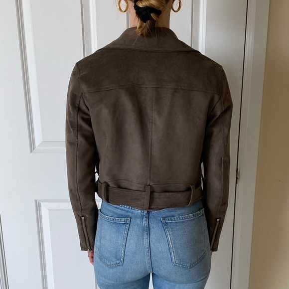 Talula (Aritzia) Taupe Moto Jacket XS - Picture 3 of 6